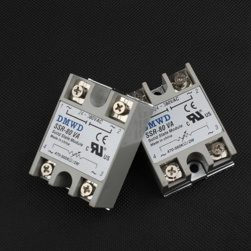 1 шт. твердотельное реле SSR-80VA 80A 500K ohm до 24-380V AC SSR 80VA твердотельного сопротивления
