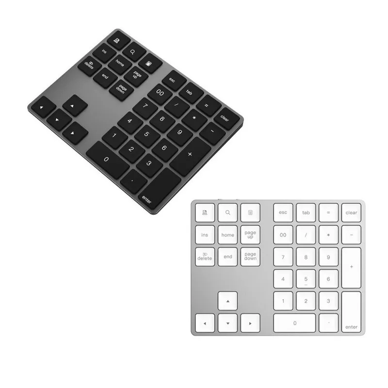 34 Keys Bluetooth Wireless Numeric Keypad Mini Numpad with More Function Keys Digital Keyboard For PC Macbook Number Pad Mini