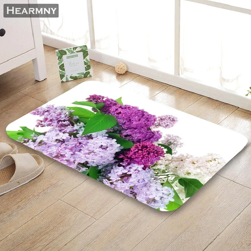 Напольный сиреневый коврик на заказ для пола/ванной/кухни/пляжа фланелевый