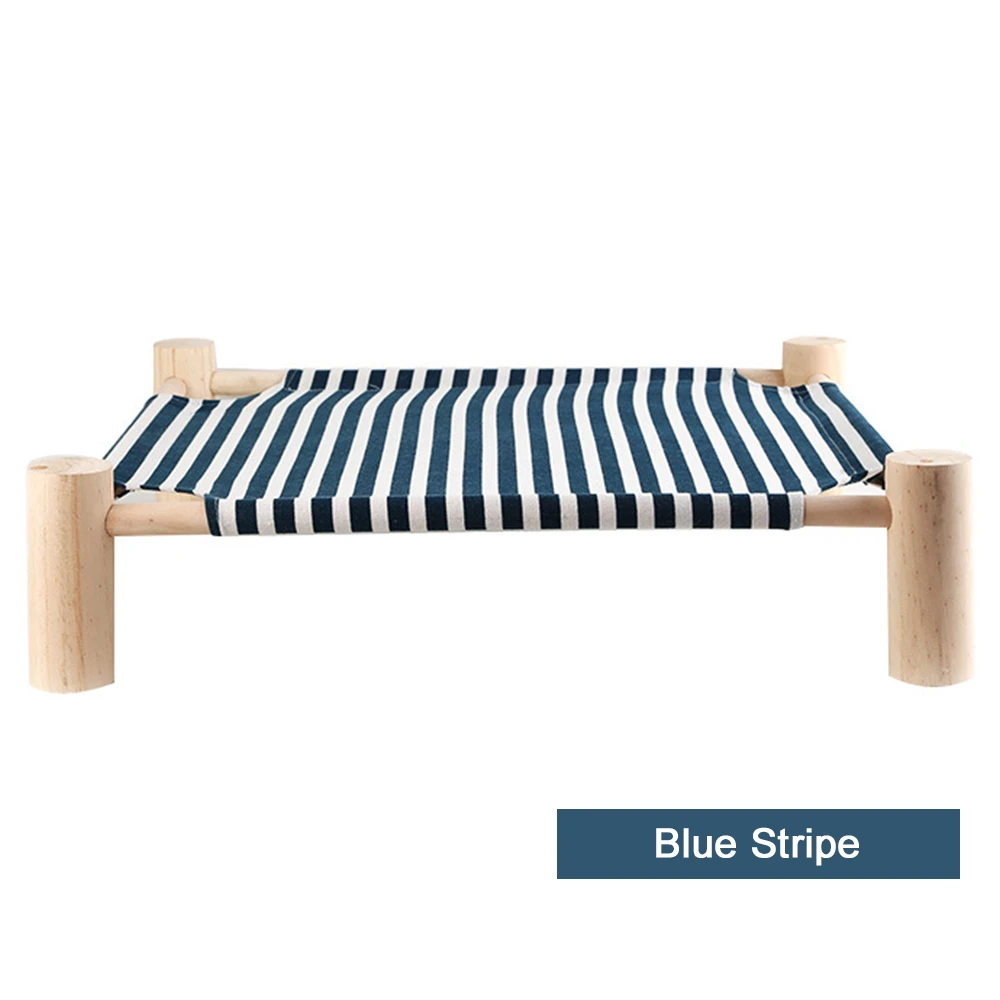 4 Feet-Blue Stripes Простой штатив-гамак для кошек, щенков, собак, ленивых кошек, гамак для кровати, домика для дома, лежака для кошек, льняной коврик для домашних животных, подушка для кошек - Цвет: 4 Feet-Blue Stripes