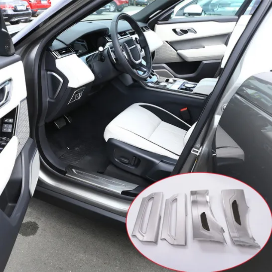 For Range Rover Velar 2017 Car-Styling 304 Stainless Interior Door Sill Scuff Threshold Plate Trim Car Accessories 4pcs | Автомобили и