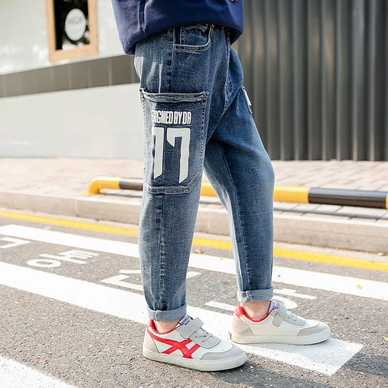 Детские штаны джинсы для маленьких мальчиков и девочек плотные детские