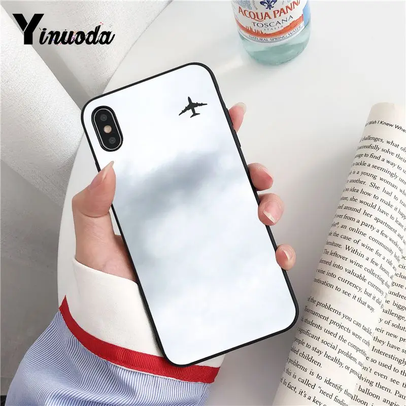 Yinuoda самолет взлет полета черный мягкий корпус телефона чехол для iPhone X XS MAX 6 6S 7 7plus 8 8Plus 5 5S XR Fundas Capa - Цвет: A11