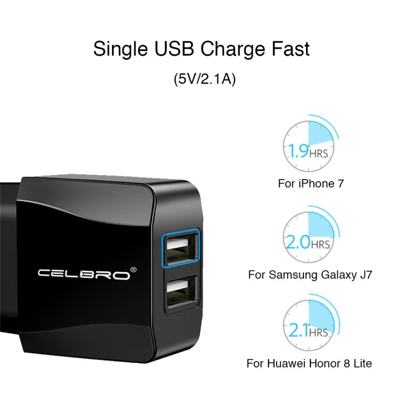 Сетевое зарядное устройство с 2 Usb-портами мульти-зарядное вилкой Стандарта ЕС и