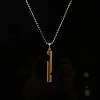 copper multi function outdoor edc tool bottle opener survival high frequency sound whistle outdoor hanging pendant necklace