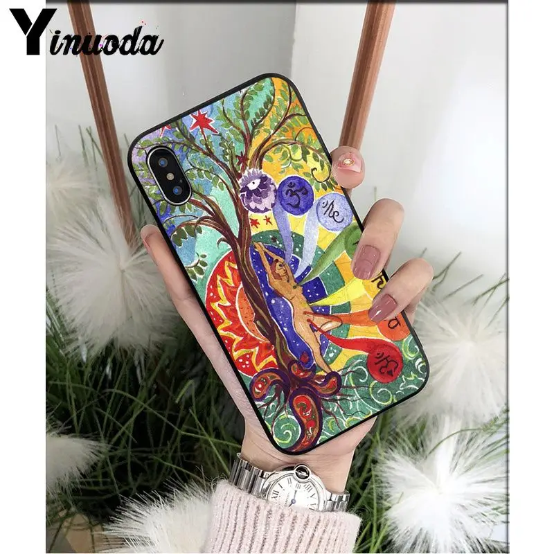 A6 Yinuoda Мандала чакра настоять Йога пользовательские фото мягкий чехол для телефона для iPhone 5 5Sx 6 7 7plus 8 8Plus X XS MAX XR - Цвет: A6