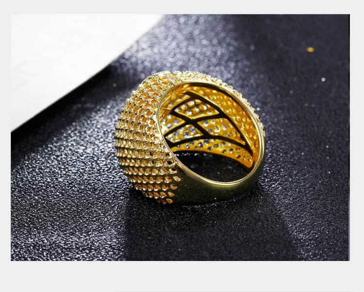 DC1989 Trendy jewelry Full Macrame 2 Plated colors choose 1 line White Cubic Zirconia Copper Rings for women bague femme SJ23337