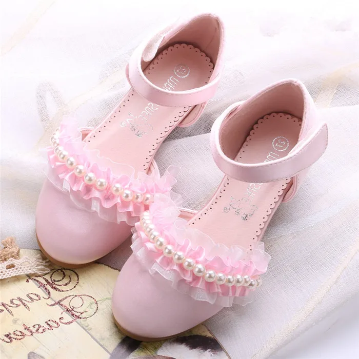 Туфли на высоком каблуке с цветами для девочек обувь торжества свадьбы подружки