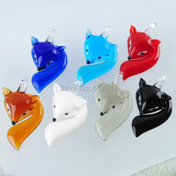 Бесплатная доставка Оптовая продажа ювелирных изделий 7 шт. Умный Фокс Lampwork