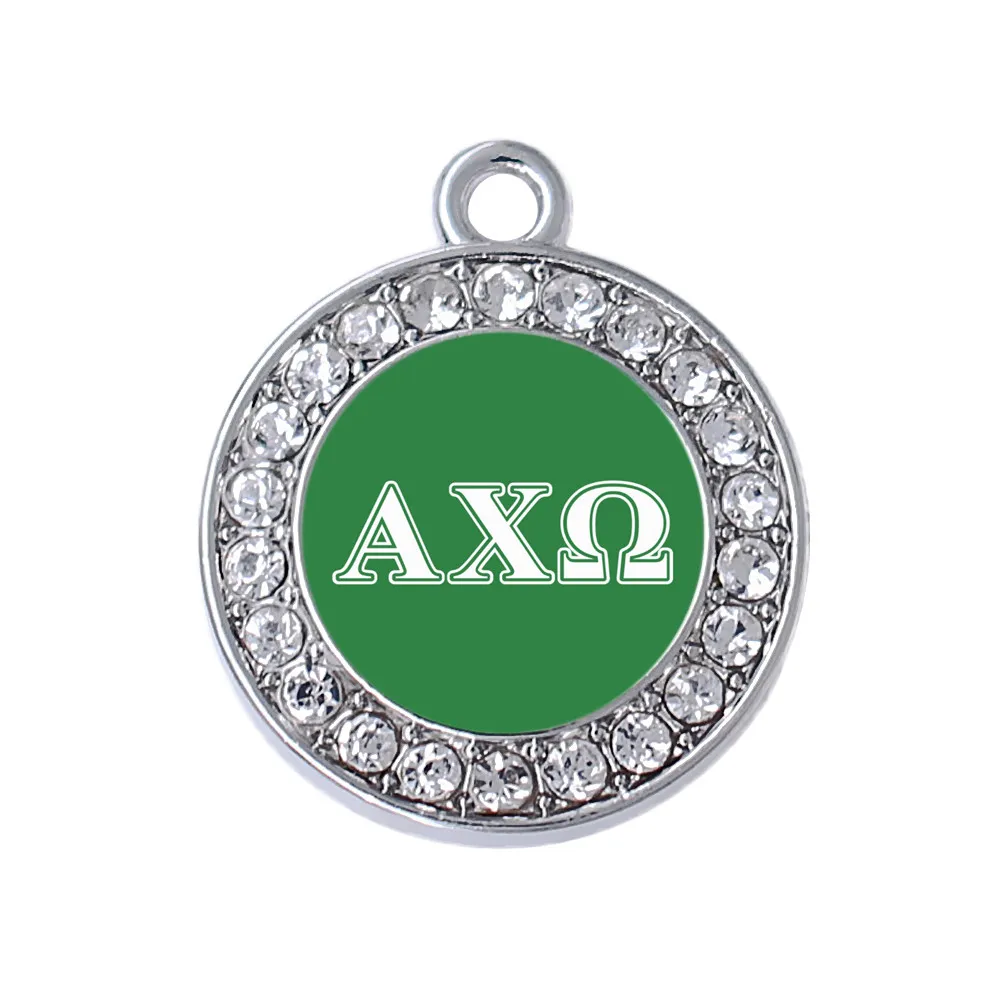 Metal sticker Alpha Chi charms sorority fraternity pendants greece members society Associations jewelry for bracelets necklaces | Украшения