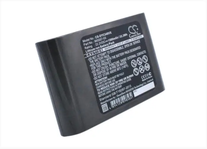 Аккумулятор Cameron Sino 1500 мАч для DYSON DC31 Animal DC34 DC45 SV DC56 965557-06 Type-B Вакуумный |