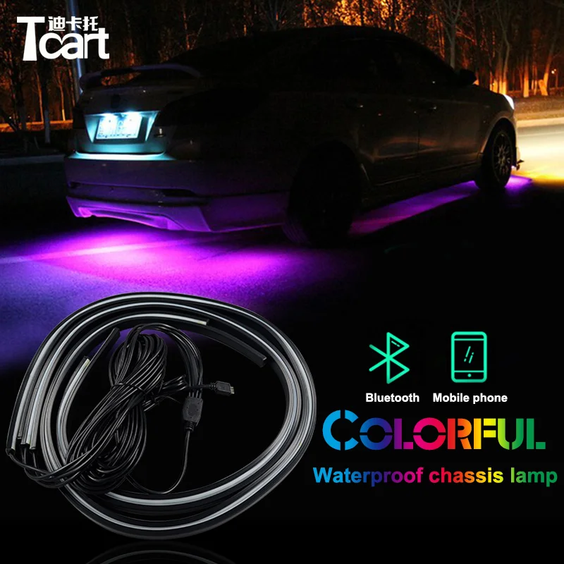 Светодиодная лента Tcart с пультом управления через приложение RGB под трубу