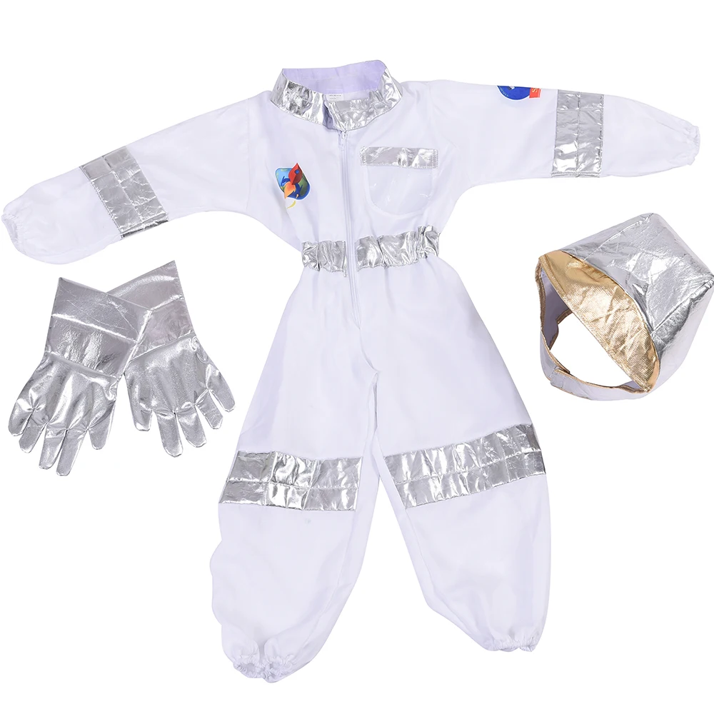 Space Suit Boys &amp Girls Role Play Costume Children Astronaut Jumpsuit Outfit For Halloween Carnival School Day Photos One Size | Детская
