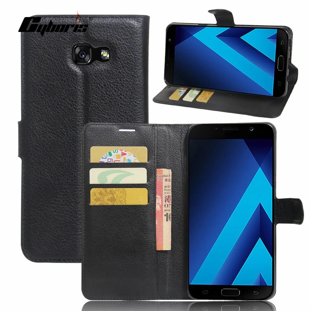 Роскошный чехол CYBORIS для телефона Samsung Galaxy A7 2017 A720 A720F a7 книжка с подставкой и