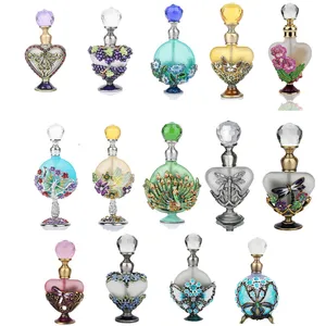 Пустой стеклянный флакон для духов H  D 17 стилей s, ручная роспись, домашнее свадебное украшение, многоразовый флакон для духов, подарок