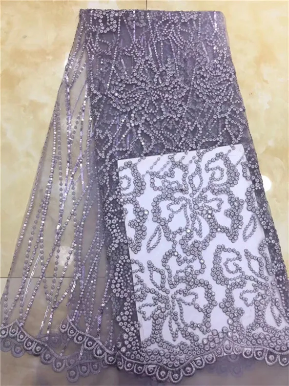 French African Lace Fabric Guipure Sequined Beaded Cotton Cord Tulle Nigerian Tissu Mesh India For Wedding Dress wine red | Дом и сад