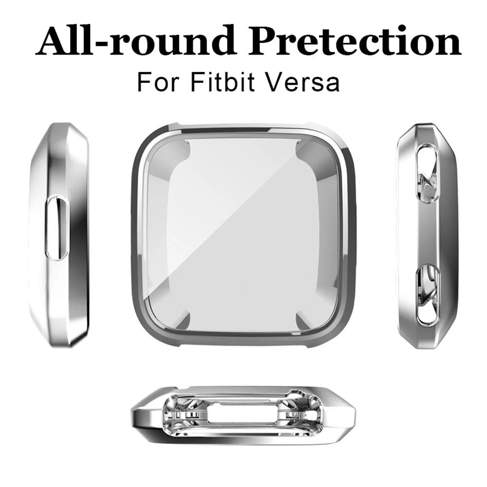 

Hero Iand Ultra-thin Soft Plating TPU Protection Silicone Case Cover For Fitbit Versa wearable devices smartwatch Protector