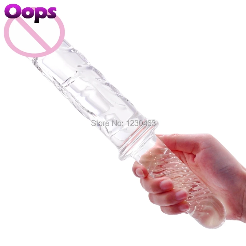 Огромный Pyrex кристаллический фаллоимитатор для женщин стеклянные