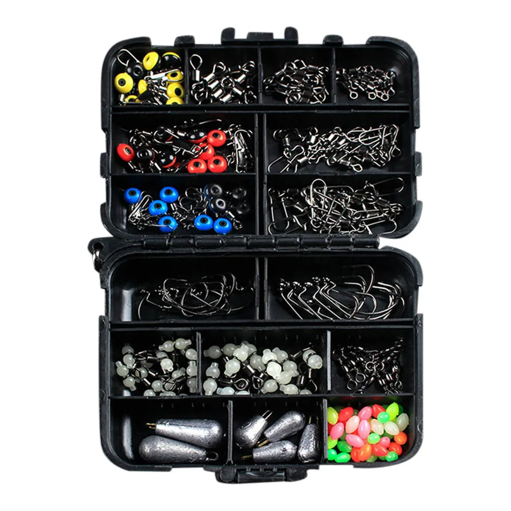

177pcs/Box Fishing Tackle Box Small Clear Plastic Waterproof Hook Lure Bait Fishing Accessories YS-BUY