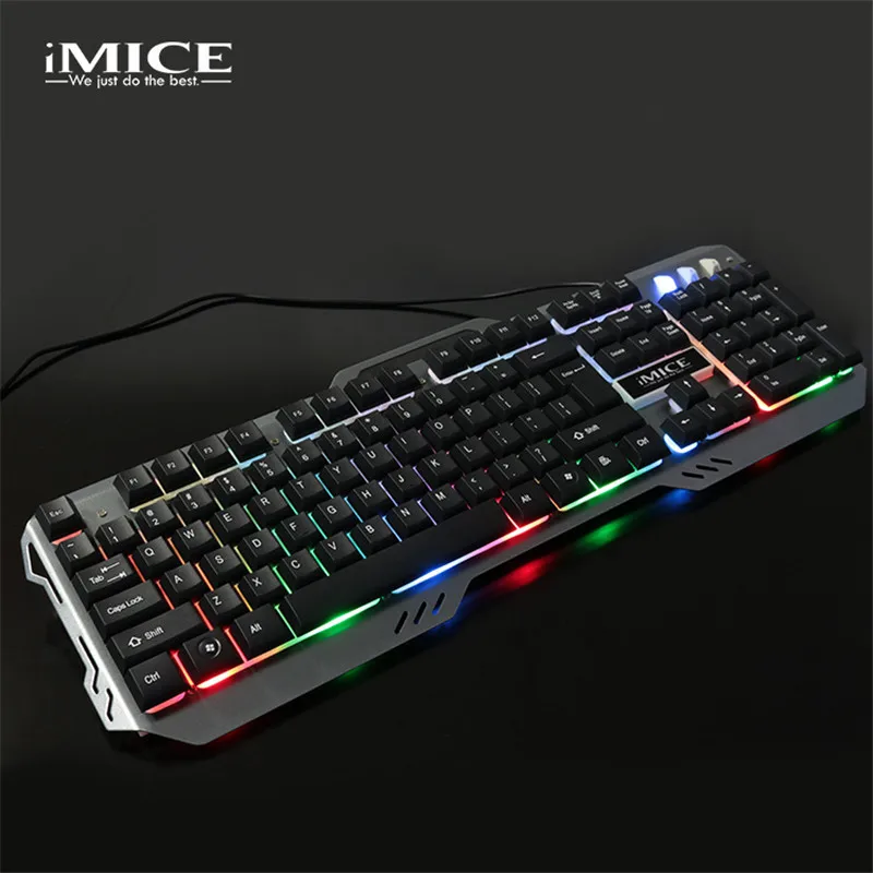 AK-500 USB Проводная игровая клавиатура с RGB подсветкой Keycaps Teclado Gamer аналогичными