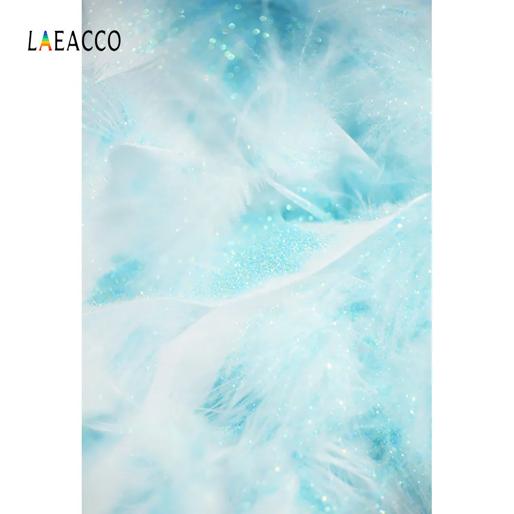 Фотофон Laeacco с градиентом и блестящими перьями боке фоны для фотосъемки по