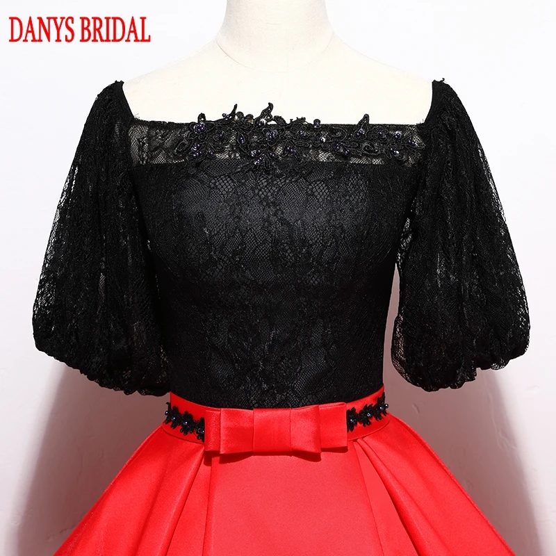 Красное и черное бальное платье принцессы Пышные платья Маскарадные для девочек