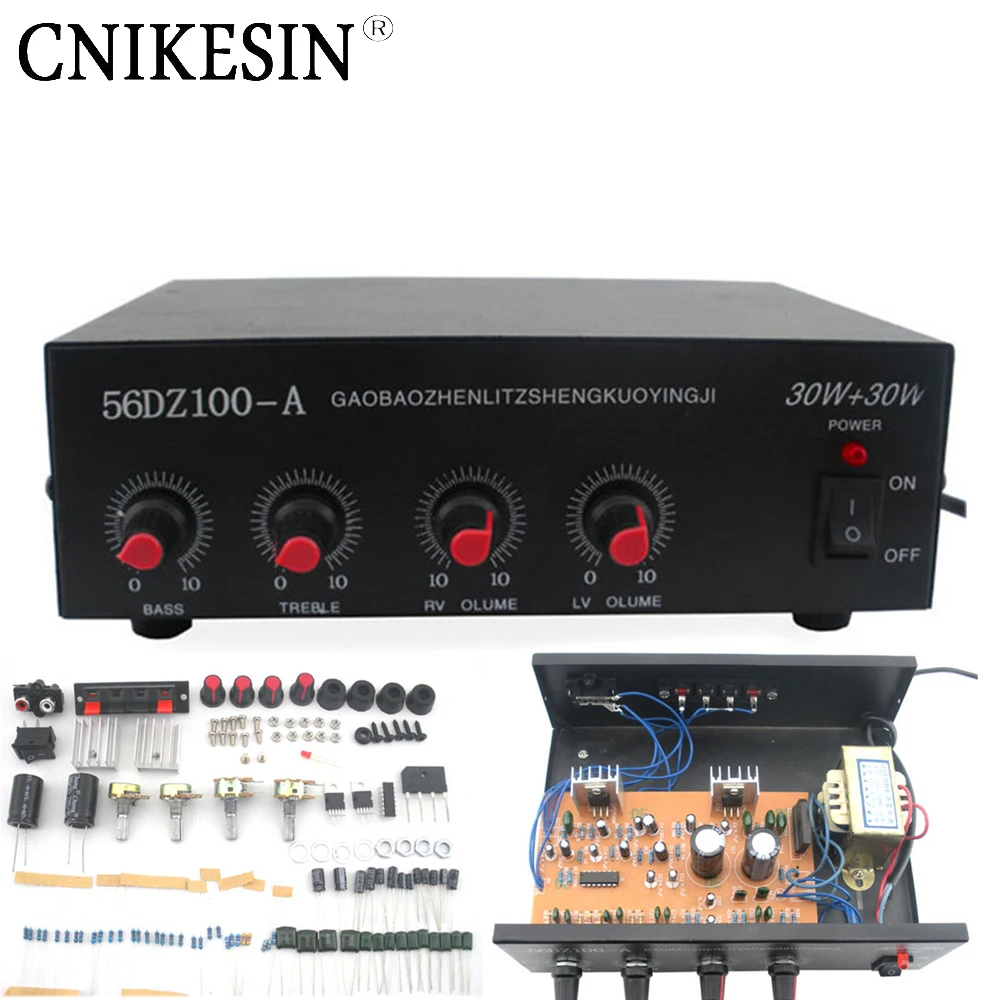 CNIKESIN DIY suite 220 В стерео аудио комплект усилителей мощности TDA2030 Мощность усилитель