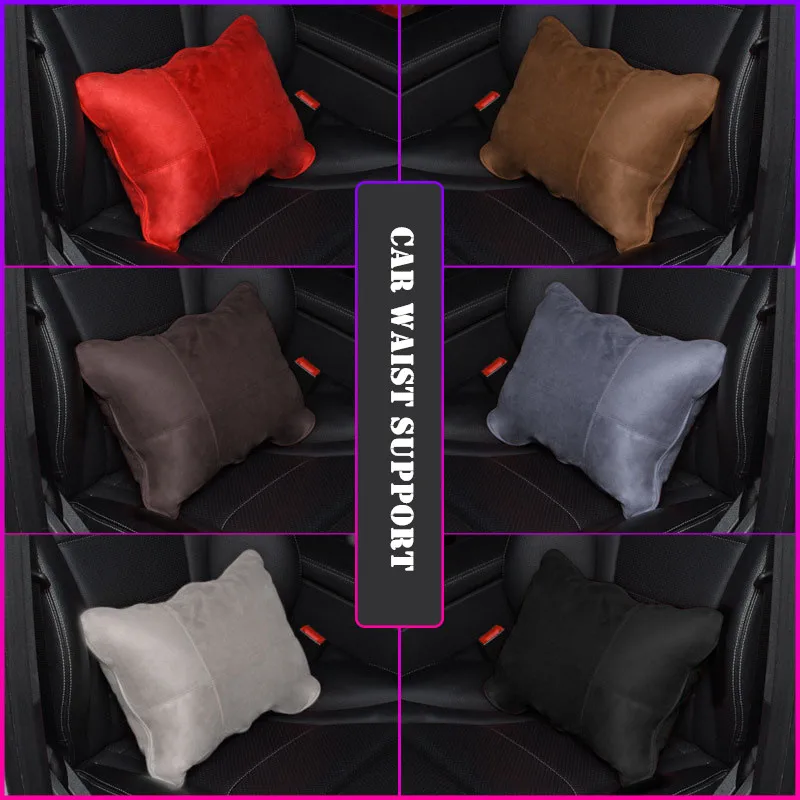 

Car Seat Headrest Pillow Velvet Auto Neck Pillows Cushion Solid Pure Safety Rest Waist Supports Lumbar For Maybach Accessories