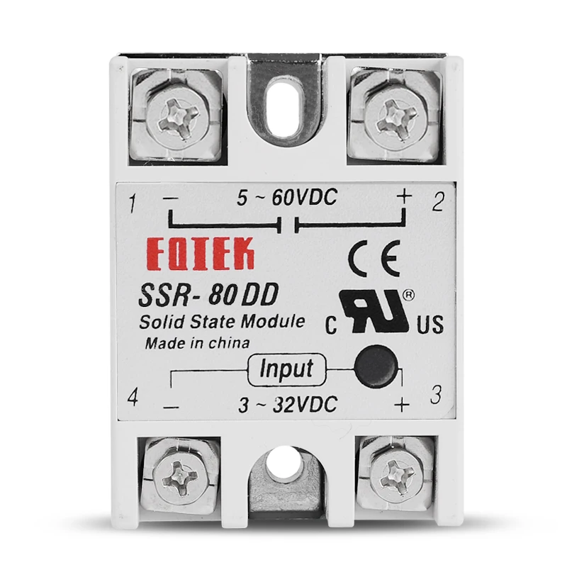 Высокое качество 80A 3 32V DC до 5 60V твердотельный модуль реле dc однофазный SSR|Реле| |