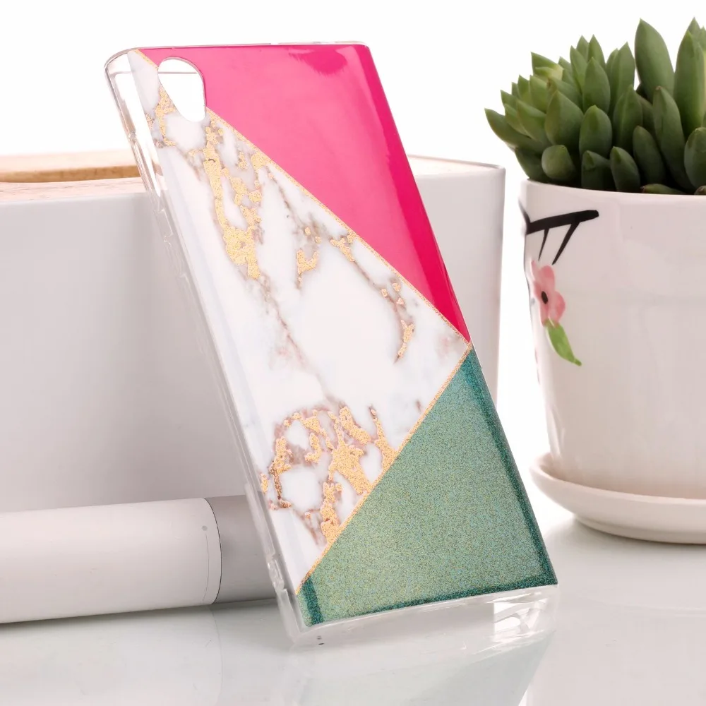 for Fundas Sony Xperia L1 Phone Case 5.5 Coque Ultra Thin Cover Silicon Back Covers Marble TPU Soft |