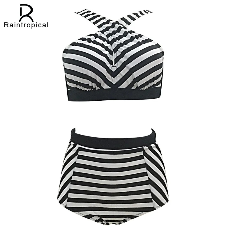 Женский купальник с высокой талией бикини горловиной большой размер 5XL 2019 |