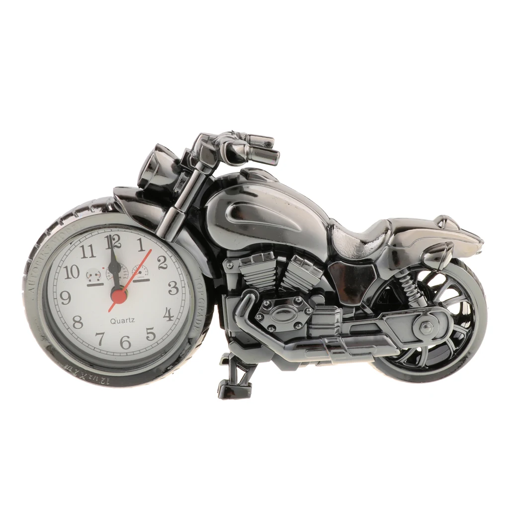 

Unique Motorcycle Alarm Clock Desk Shelf Clock Home Decoration for Motorbike Fans Children Kids Gift