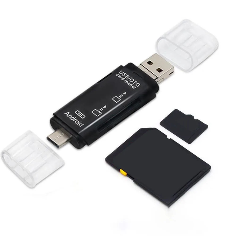 3 Micro USB Card Reader With TF Card OTG 3 in 1Type-C Flash Drive Adapter Connector High Speed SD TF Smart Memory Card Reader - Цвет: 3