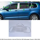Корпус автомобиля из нержавеющей стали, стеклянное украшение для окна, средняя колонна, полоса накладки для VW Volkswagen Touran L 2016 2017 2018 2019