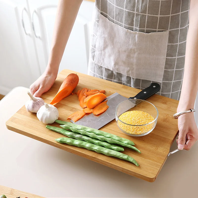 Прочная разделочная доска бамбуковый разделочный блок коврик для кухни