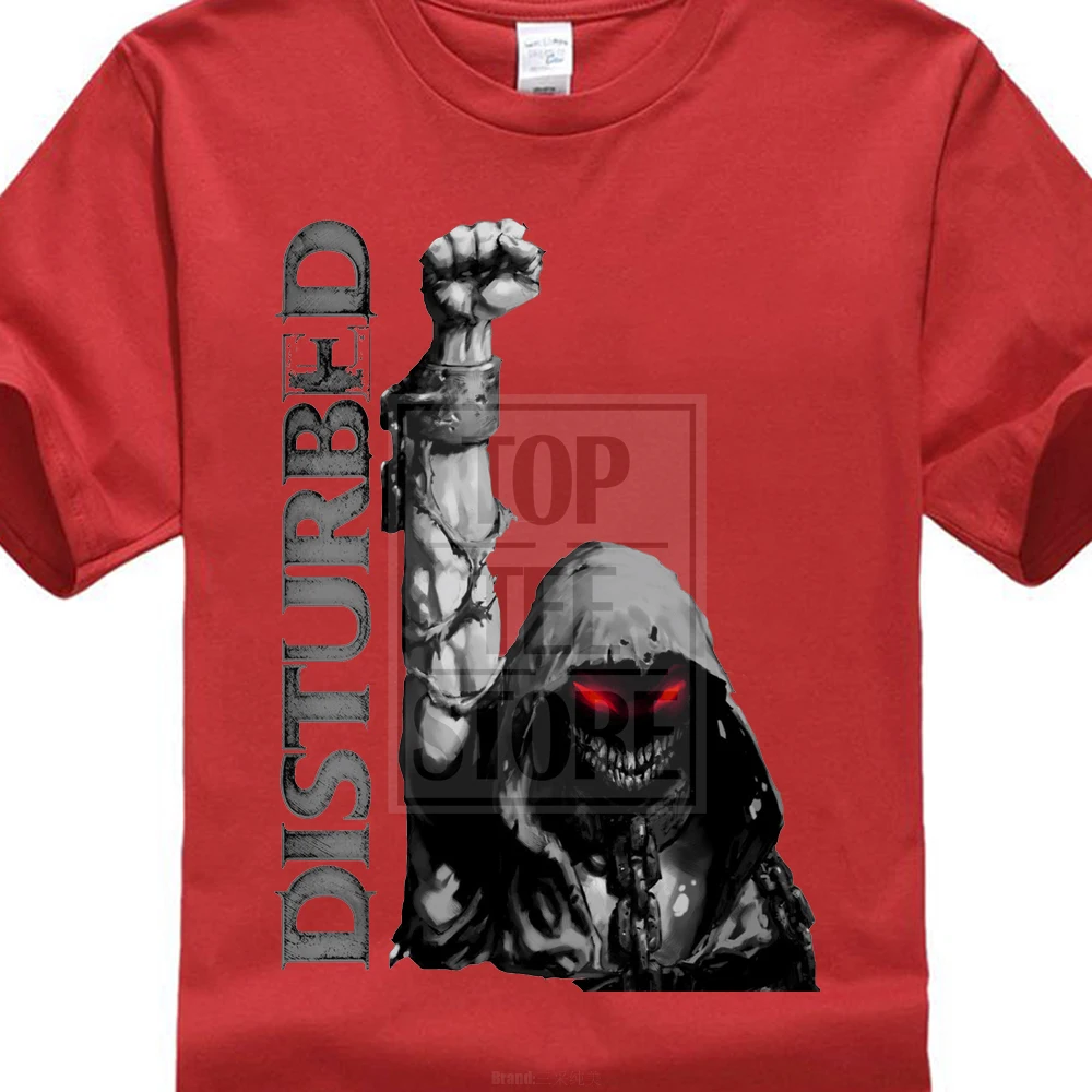 Красный Футболка с надписью «Distressed Up Your Fist», размеры s, m, l, Xl, 2Xl, фирменная новинка, Официальная футболка - Цвет: Красный