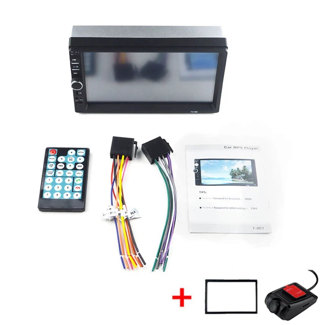 frame and dvr 2 DIN Авторадио Bluetooth Mirrorlink автомобильный стерео " HD MP5 Автомобильный мультимедийный проигрыватель Aux FM задняя камера рулевое колесо управление - Цвет: frame and dvr
