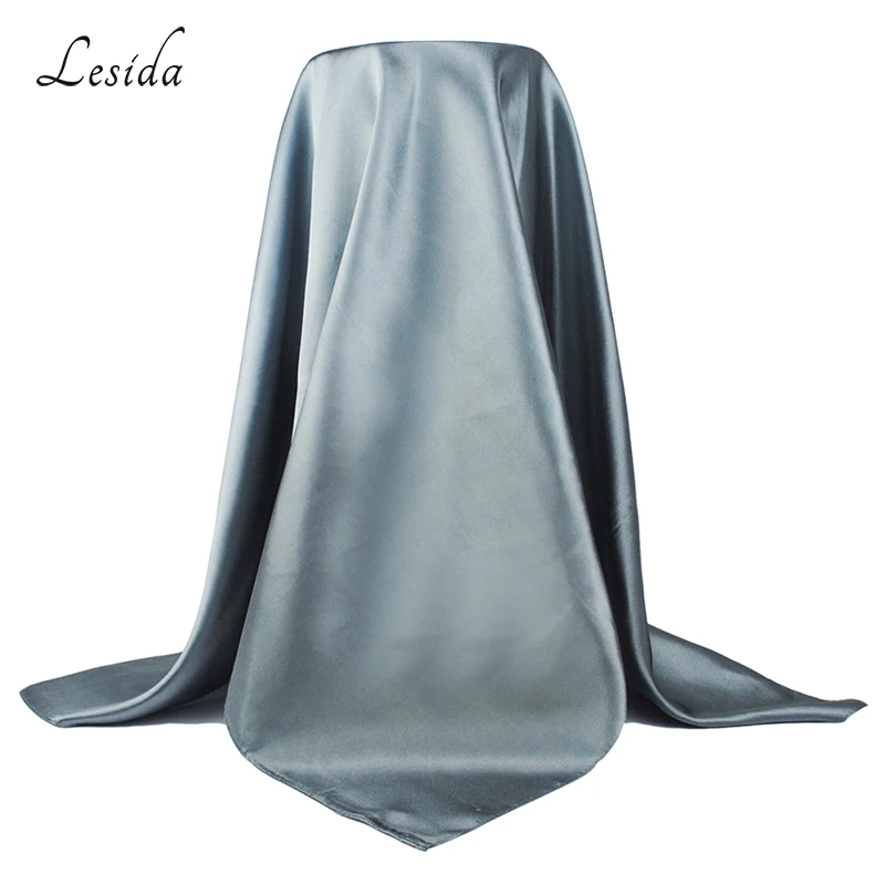 Шарф женский квадратный однотонный из шелка с бантом 90*90 см 9008|fashion shawls|cheap shawlsquare