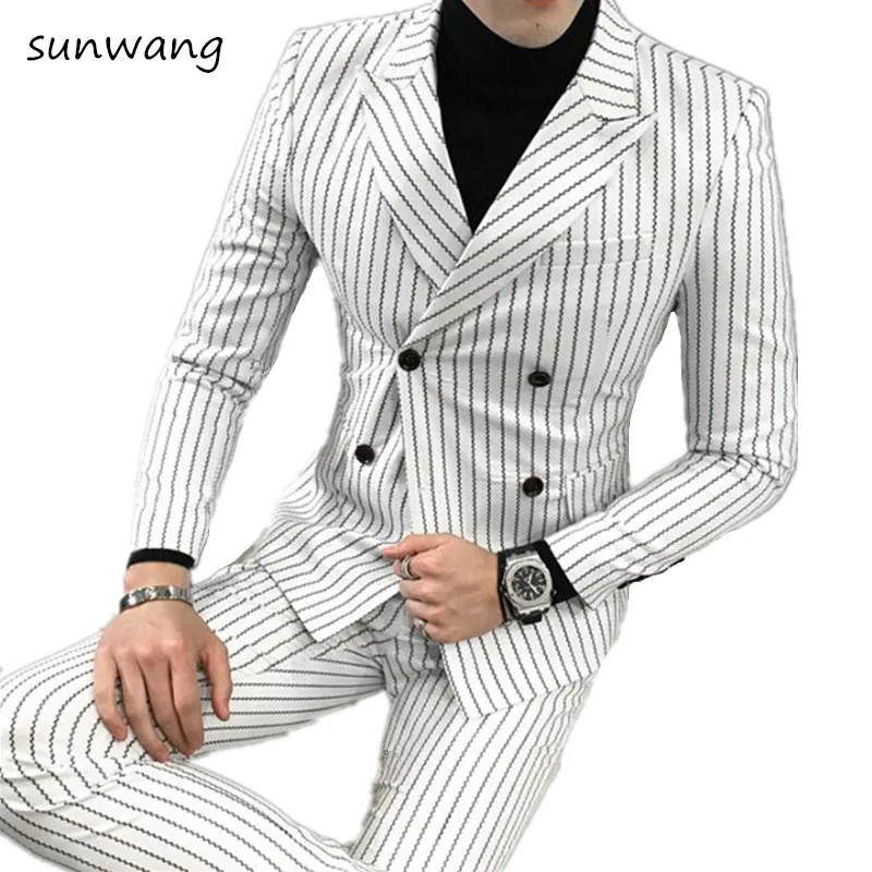 2019 Новый брендовый мужской костюм из 3 предметов тонкий жениха свадебные костюмы