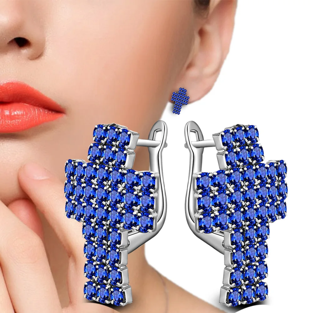 Женские серьги гвоздики серебряного цвета с фианитом|earrings for women|earrings forjesus earrings |