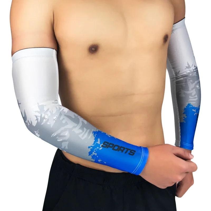 Sports Ice Silk Sleeves Breathable Thin Men Women Riding Hiking Fishing Basketball Sunscreen Sleeve Arm Guard | Спорт и развлечения