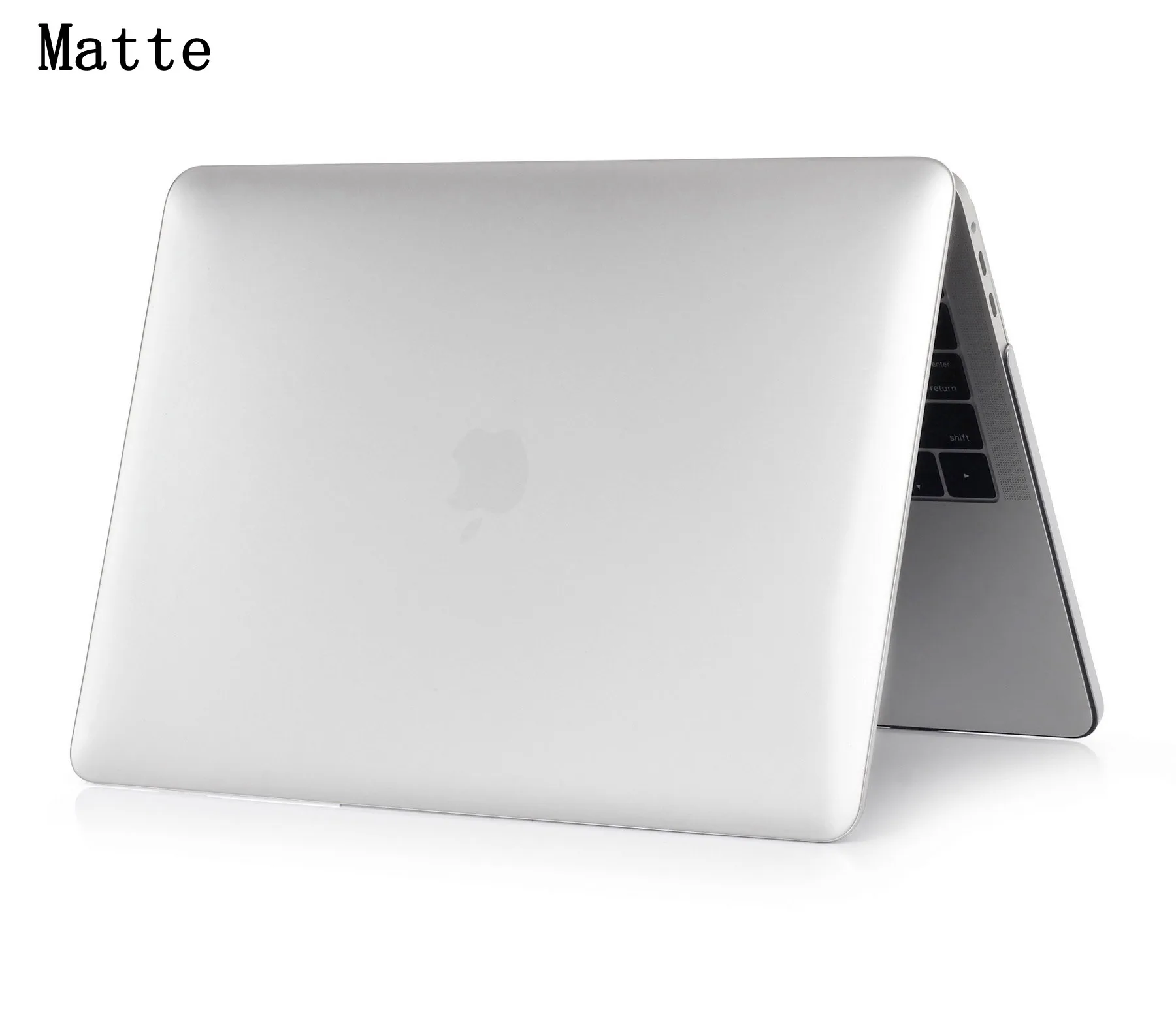 Matte White Чехол для ноутбука Apple с логотипом MacBook Air Pro retina 11 12 13 15 для mac book New Pro 13 15 дюймов с сенсорной панелью+ чехол для клавиатуры - Цвет: Matte White