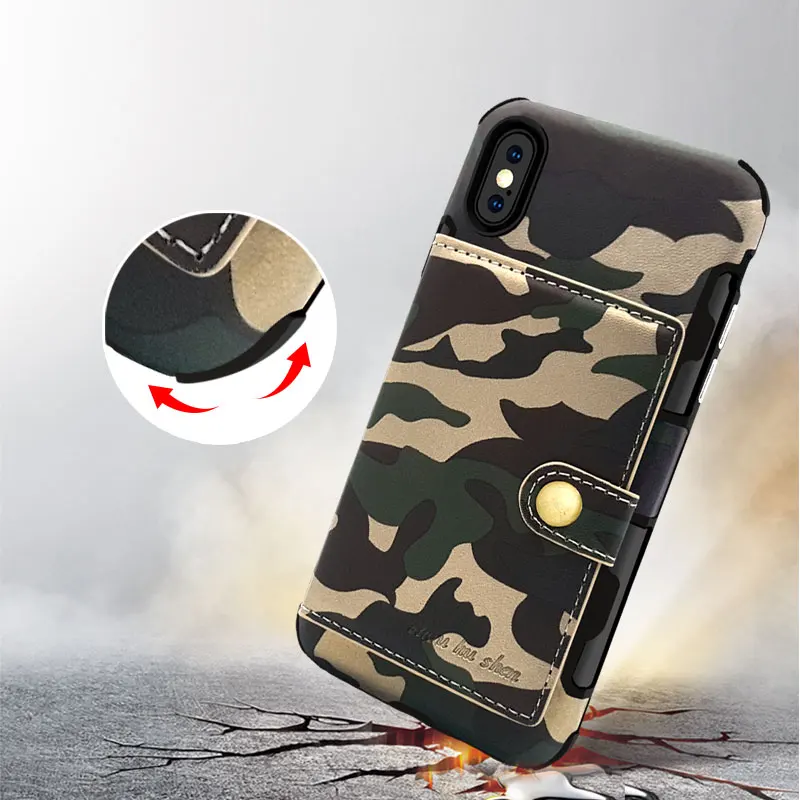 Модные камуфляж назад В виде ракушки для ZTE лезвие A520 a602 L7 Coque слот Роскошные карты