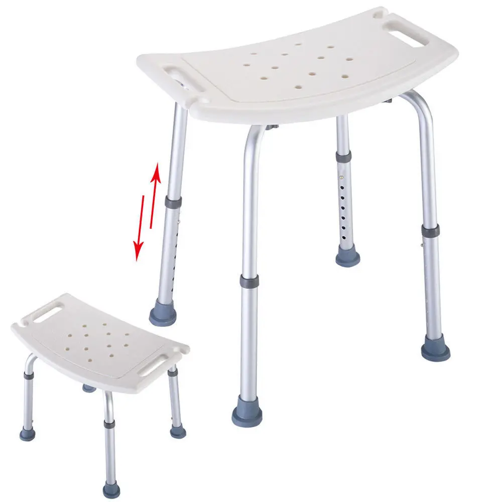 Aid Seat Bathroom and shower chair Without Back Chair Height Adjustable Non Slip Toilet Disabled Home Adult Elderly Kids | Мебель