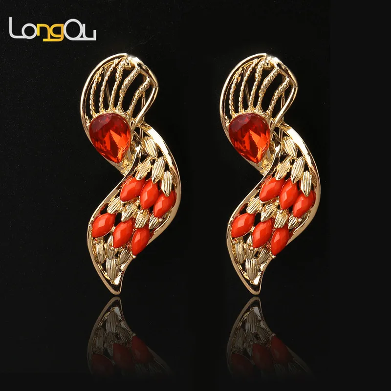Hot Sales Nigerian Wedding African Beads Jewelry Sets Dubai Gold-color Costume Romantic Long Design | Украшения и аксессуары