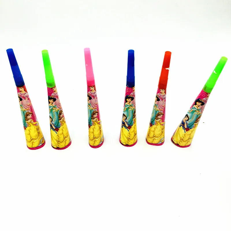 6 шт./лот принцессы рога шесть принцесса трубы Дети День рождения украшение