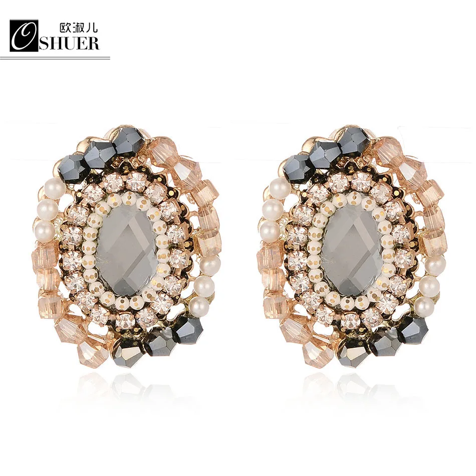 

Модные брендовые Роскошные красочные богемные серьги из горного хрусталя ручной работы Эффектные серьги brincos для женщин