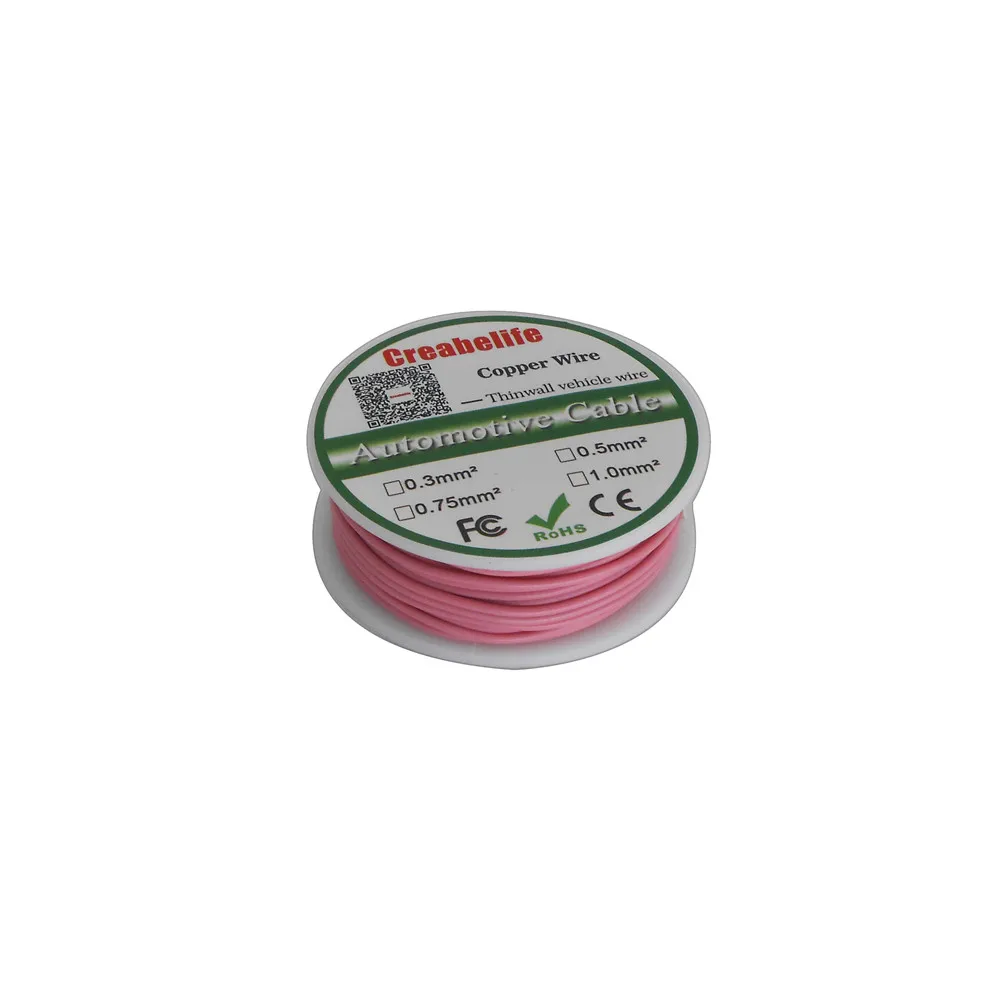pink 10m 10 м/лот набор золотников 0,5 MM2 автоматический кабель 12/24 V 16/0. 2 мм многожильный медный провод ядер Thinwall автомобильный Автомобильный провод Соединительный провод - Цвет: pink 10m