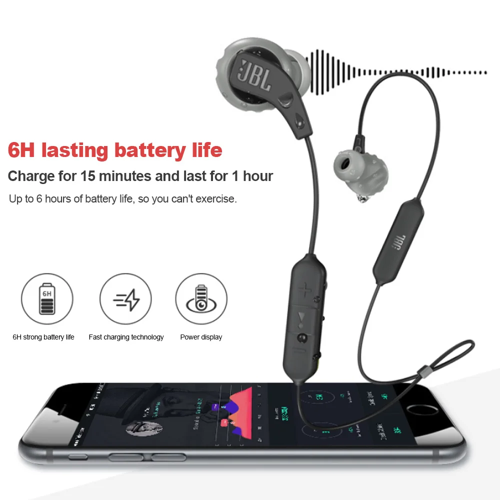 Наушники JBL Endurance Run BT беспроводные Bluetooth спортивные наушники IPX5 влагозащищенная гарнитура наушники с микрофоном fone de ouvido