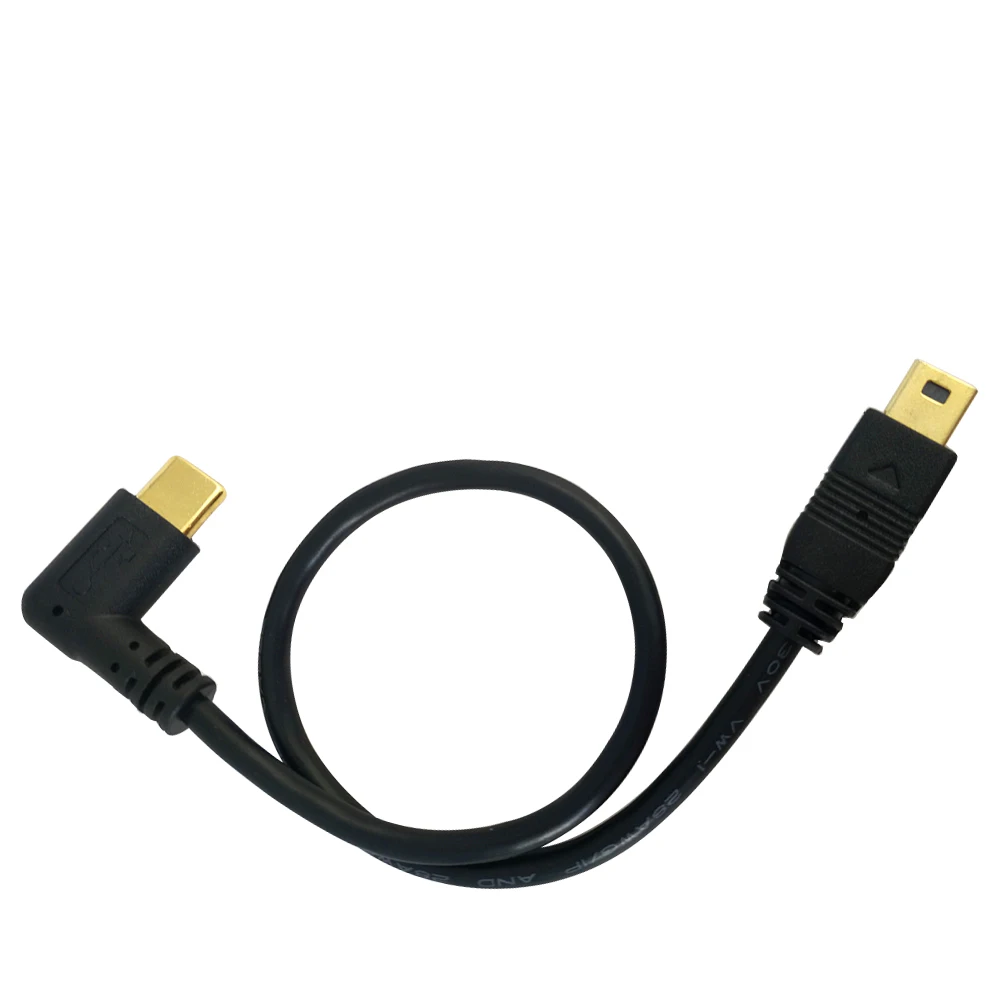 DANSPEED Mini USB кабель 5 Pin папа-папа USB 3,1 type C to Mini OTG кабель для передачи данных адаптер конвертер кабель для зарядки длина 25 см
